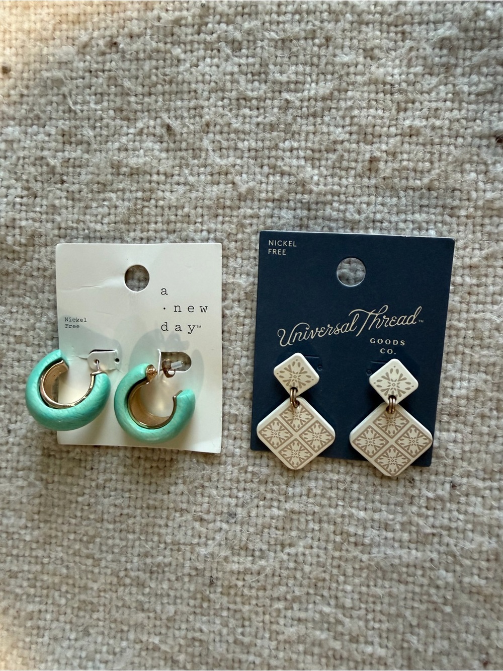 Target Universal Thread and A New Day Mint Green and Cream Earrings Set